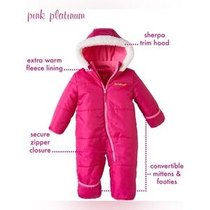 Pink Platinum Snowsuit 18/24M Pink